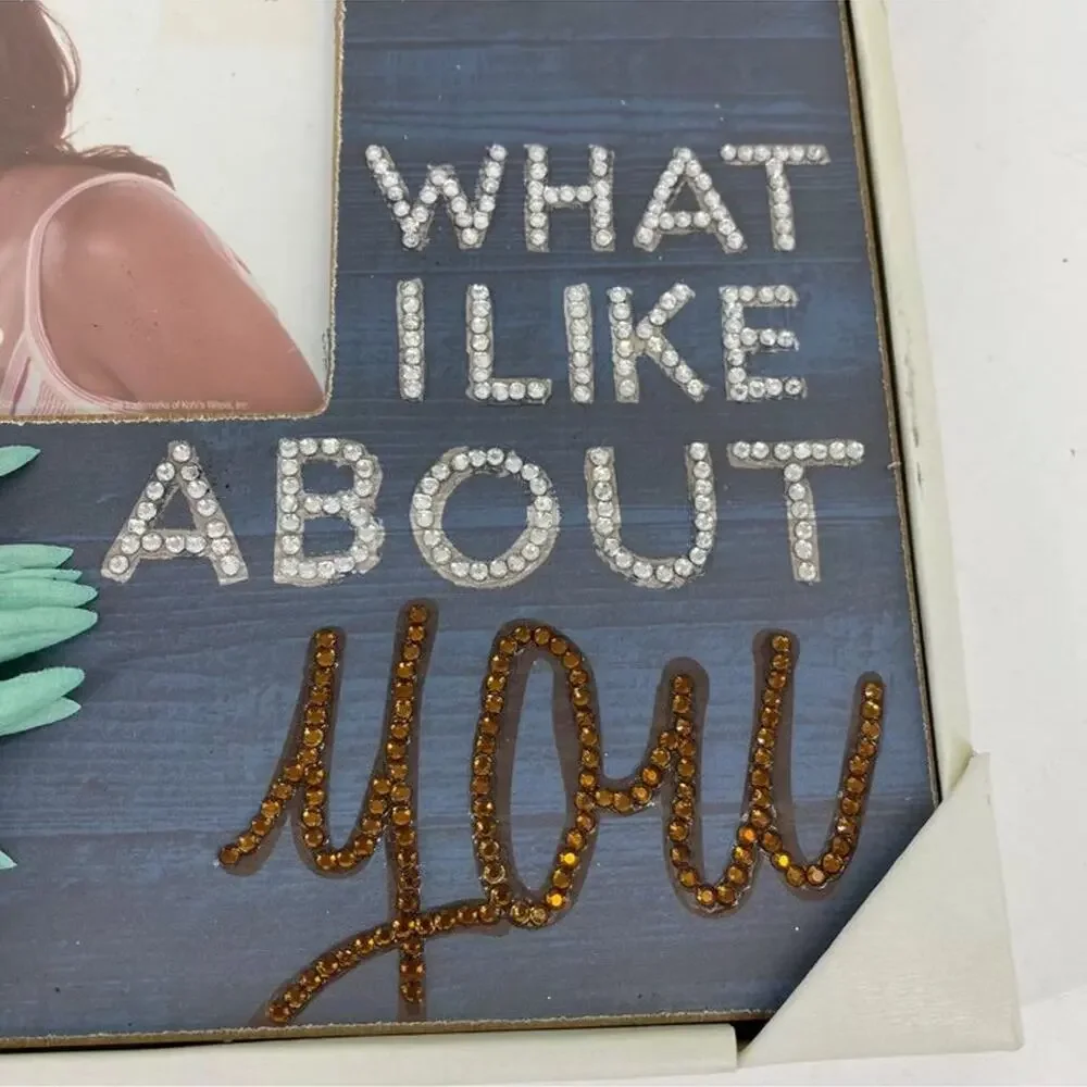 Sonoma Life + Style “What I Like About You” 4x6 Photo Frame – Rhinestone NIB